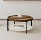 Coaster® Adhvik Natural Coffee Table with Black Base-2