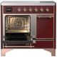 Ilve® Majestic III 40" Burgundy Pro Style Induction Range with Solid Door and Copper Trim-3