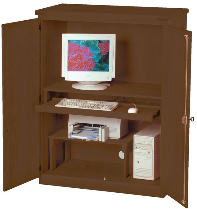 Crate Designs™ Furniture Brindle Lacquer Top Computer Armoire-0