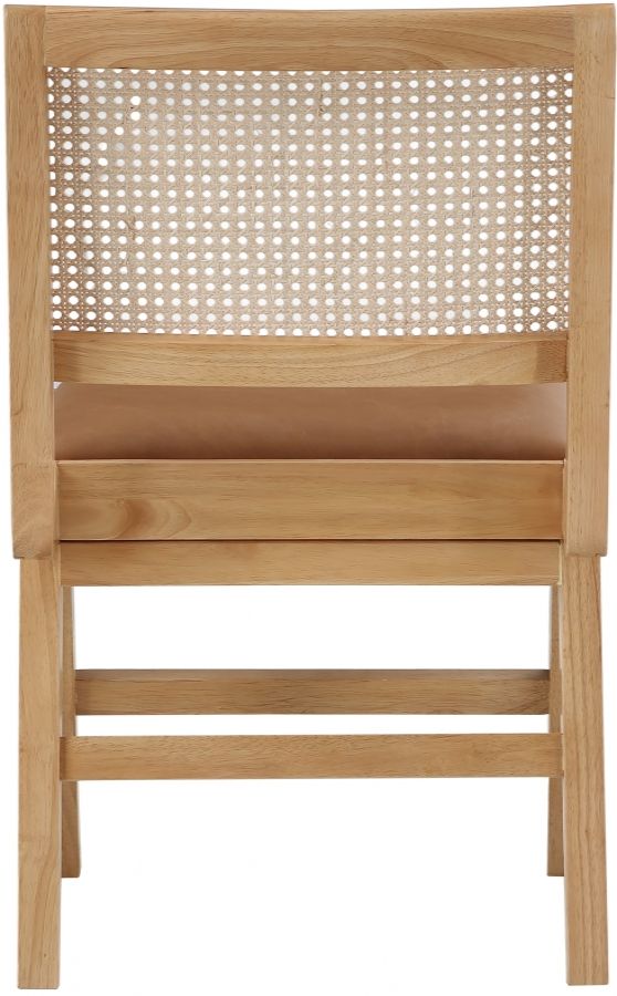 Meridian Furniture Abby Cognac/Natural Dining Side Chair-3