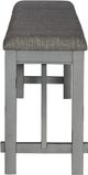 Liberty Furniture Newport Smokey Grey Counter Height Dining Bench-2