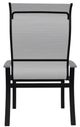 Telescope Casual Belle Isle Abalone/Black Aluminum/Fabric Outdoor Sling Supreme Arm Chair with Cape Gray Rustic Polymer Arm Accent-3