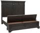 Pulaski™ Hickory Creek Brown Velvet King Panel Storage Bed-3