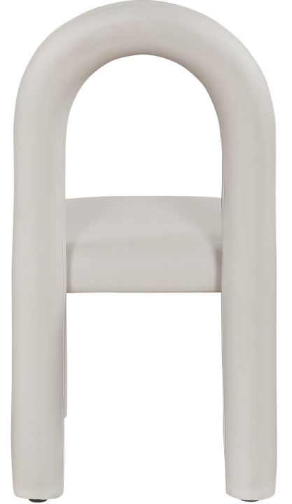 Meridian Furniture Amari Taupe Leather Upholstered Dining Chair-4
