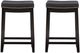 Linon Claridge 2-Piece Black Counter Stool Set-2