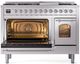 Ilve® Nostalgie II Series 48" Stainless Steel Pro Style Dual Fuel Range-2