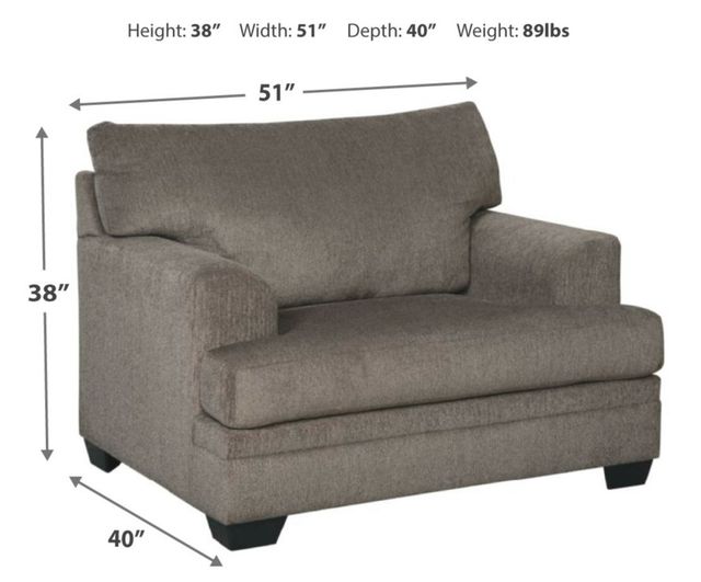 Signature Design by Ashley® Dorsten Slate Chair and a Half-3