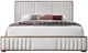 ACME Furniture Kaleea Beige/Walnut Queen Upholstered Panel Bed-2