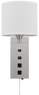 Cal® Lighting & Accessories Reedsport Brushed Steel/White Wall Lamp-2