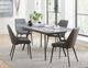 Modus Furniture Lucia Charcoal Dining Side Chair with Black Base-1