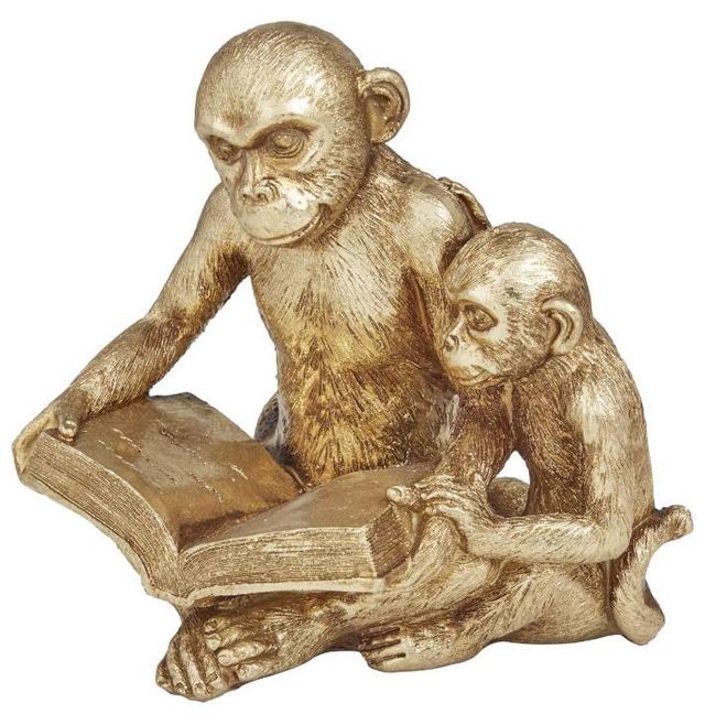 Deco Marche Gold Monkey Sculpture-0