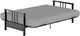 dhp furniture® Harlow Herringbone Futon with Arms-2