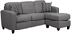 Sofa by Fancy© Lyson 2-Piece Charcoal Reversible Chaise Sectional Sofa-0