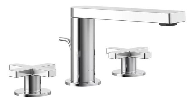 KOHLER® Composed® Polished Chrome Widespread Bathroom Sink Faucet with Cross Handles-0