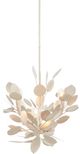 Currey & Company Lunaria Contemporary Silver Leaf Oval Chandelier-4