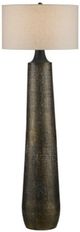 Currey & Company Brigadier Antique Brass/Black/Whitewash Floor Lamp-0
