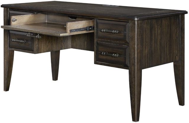 Bernards Bellamy Lane Brown 5-Drawer Desk-3