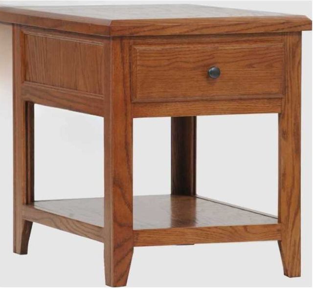 American Heartland Manufacturing Oak End Table-0