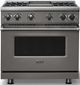 Viking® 7 Series 36" Damascus Gray Pro Style Natural Gas Range with 12" Reversible Griddle-0