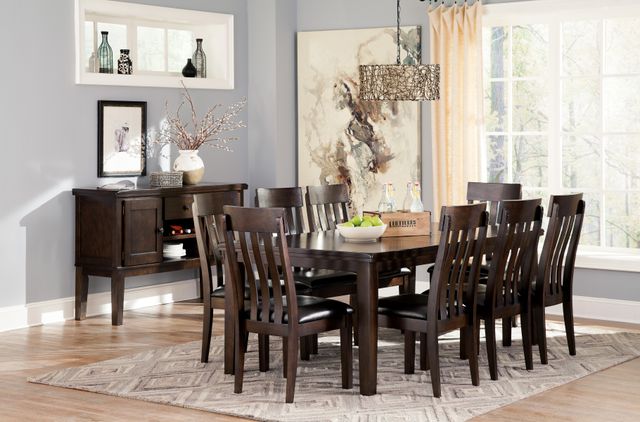 Signature Design by Ashley® Haddigan 9-Piece Dark Brown Dining Set-3