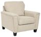Signature Design by Ashley® Abinger 2-Piece Natural Chair and Ottoman Set-1