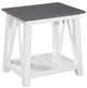 John Thomas Furniture® Home Accents Surrey Heather Gray/White End Table-0
