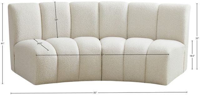 Meridian Furniture Infinity 2-Piece Cream Modular Sectional-2