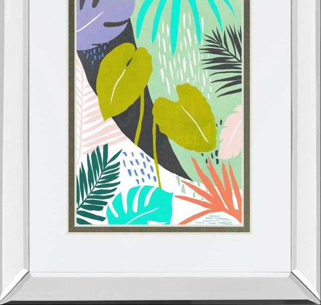 Classy Art Jazzy Jungle I by Annie Warren Mirror Framed Wall Art-1