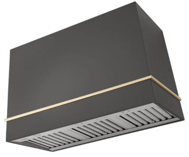 AGA Loge 48" Slate Wall Mounted Range Hood with Brushed Nickel Trim-0