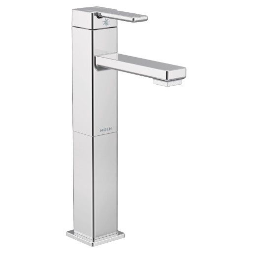 Moen® 90 Degree Chrome One-Handle High Arc Vessel Bathroom Faucet-1