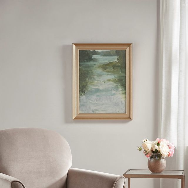 Olliix by Martha Stewart Estuary Multi-Colored Framed Glass Wall Art-4