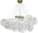 Harp & Finial® Wilcox Antique Brass/Clear Glass Globes Chandelier-0