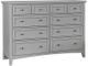 Vaughan-Bassett Bonanza Gray 8-Drawer Dresser-0