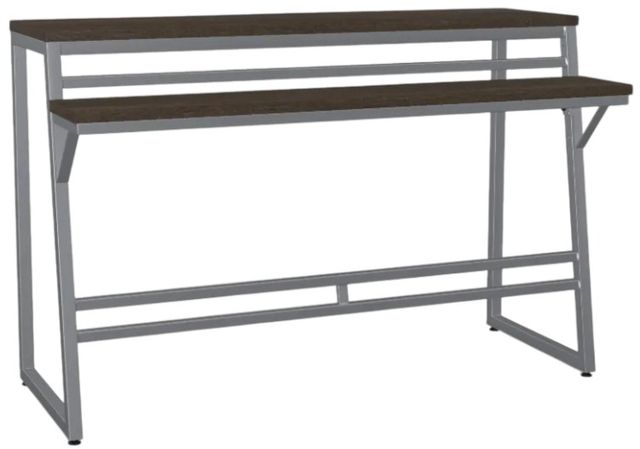 Amisco Customizable Crawford Short Island Table Steel Trestle Base and Top-0