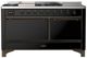 Ilve® Majestic III 60" Glossy Black Pro Style Dual Fuel Natural Gas Range with Griddle and Burnished Trim-0
