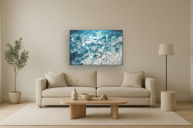 Classy Living Mesmerizing Ocean Waves Mixed Media Wall Art-1