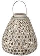 A & B Home Beige Coconio Tapered Wood Lattice Lantern-0