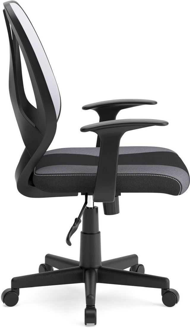 Signature Design by Ashley® Beauenali Light Gray/Black Office Desk Chair with Gray Mesh Back-2