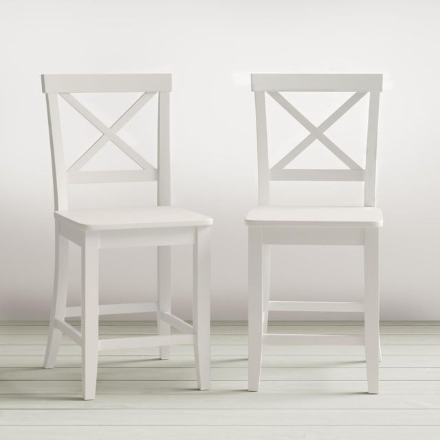Jofran Inc. Eastern Tides Brushed White Counter Stool-1