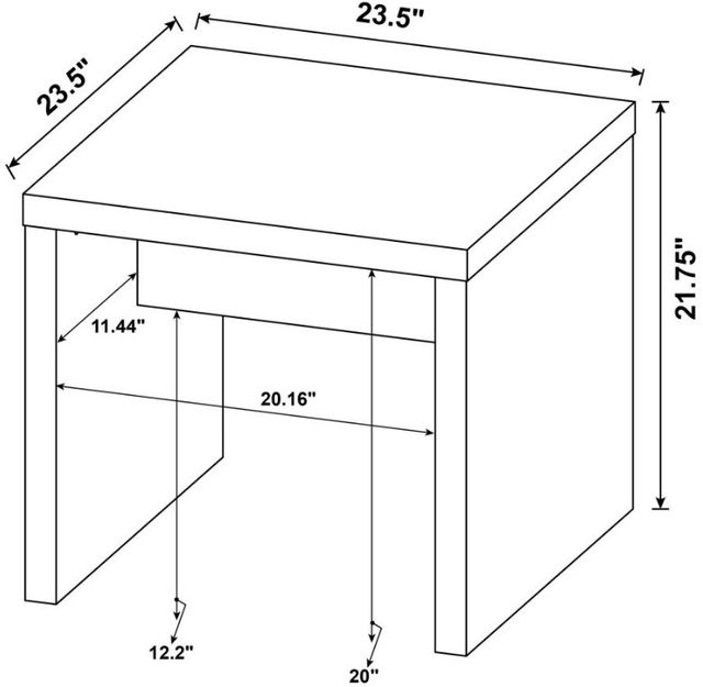 Coaster® Lynette Brown End Table-3