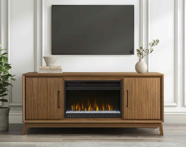 Martin Furniture Williamsburg Mid-tone Brown 64" Fireplace TV Stand-1