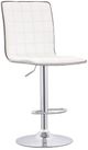 Coaster® Ashbury 2-Piece White/Chrome Upholstered Adjustable Stools-1