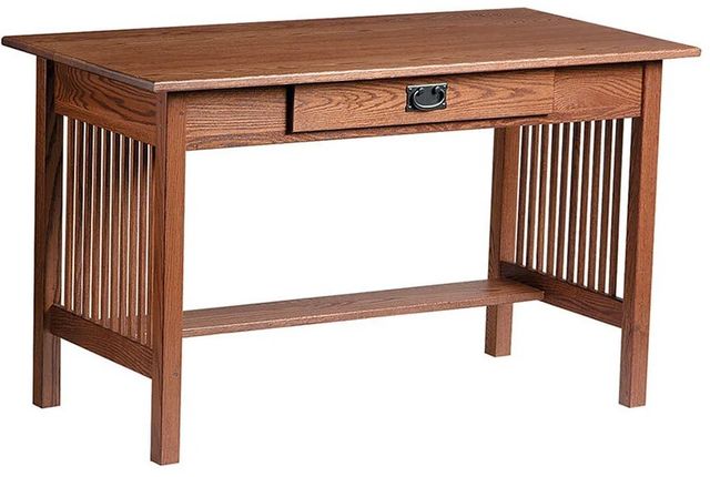 Country Classic Collection Customizable Mission Library Desk with Keyboard Drawer-0