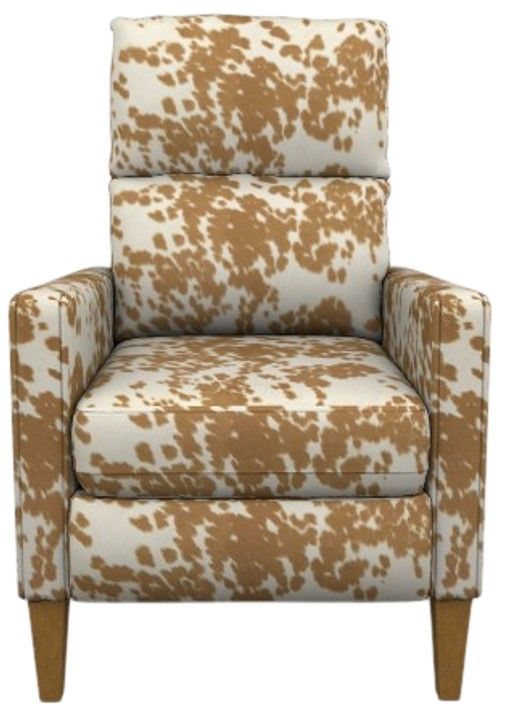 Best® Home Furnishings Customizable Janae Manual High Leg Recliner with Honey Birch Legs-1