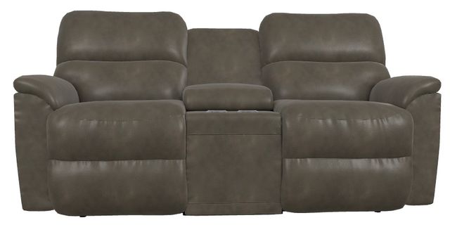 La-Z-Boy® Brooks Slate Manual Reclining Loveseat with Console-1