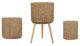 A & B Home 3-Piece Brown Planter with Stand Set-0