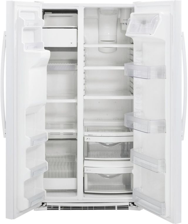 GE® 36" 21.9 Cu. Ft. White Counter Depth Side By Side Refrigerator-1