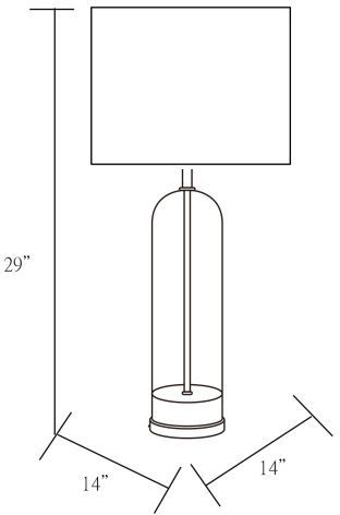 Surya Carthage Clear/Gold Table Lamp-4