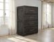 International Furniture Direct Dark Mezquite Black Chest-1