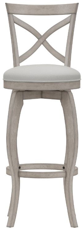 HH2 Home Ellendale Aged Gray Swivel Bar Stool-1